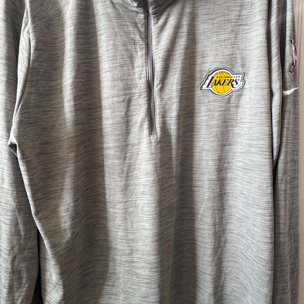 SHIRT LONG SLEEVE Los Angeles Lakers Coaches Nike Gray XL Dri Fit